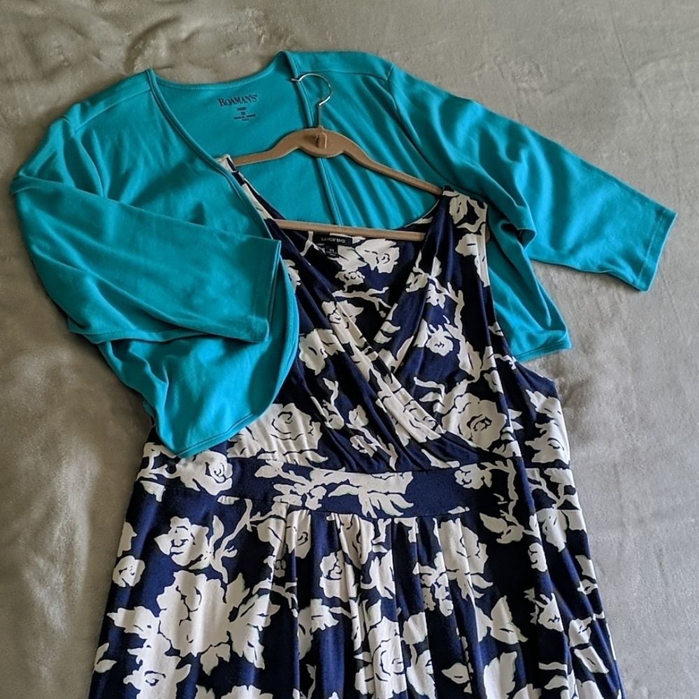 Fit & Flare Dress with 2 coordinating Shrugs